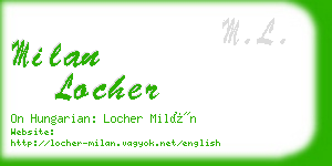 milan locher business card
